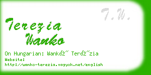 terezia wanko business card